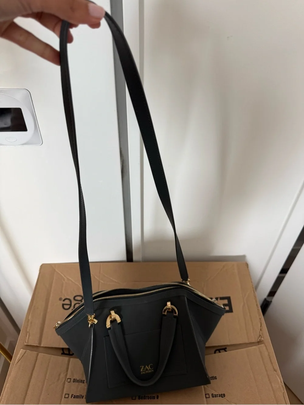 Zac Posen Eartha Top Zip Leather Satchel